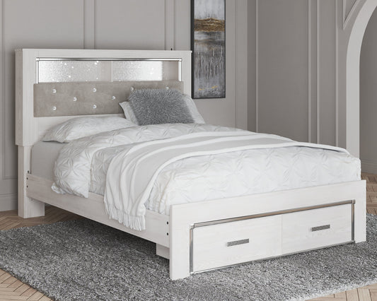 Altyra Queen Upholstered Bookcase Bed with Storage Ashley