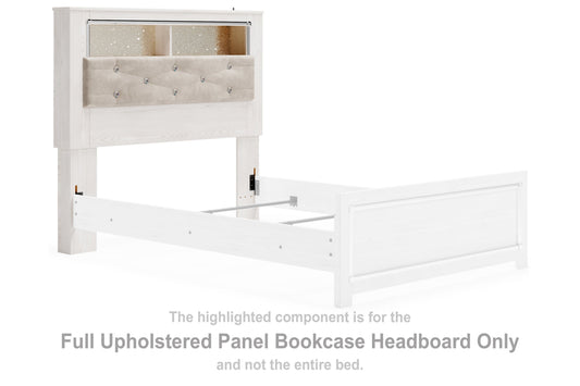 Altyra Full Upholstered Panel Bookcase Headboard Ashley