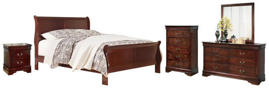 Alisdair California King Sleigh Bed with Mirrored Dresser, Chest and Nightstand Ashley