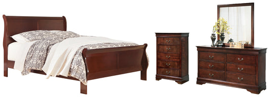 Alisdair California King Sleigh Bed with Mirrored Dresser and Chest Ashley