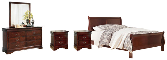 Alisdair King Sleigh Bed with Mirrored Dresser and 2 Nightstands Ashley