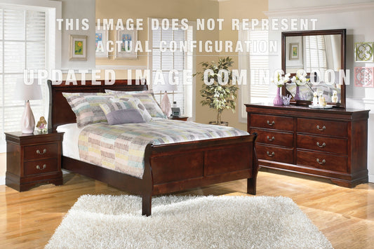 Alisdair Twin Sleigh Bed with Mirrored Dresser and 2 Nightstands Ashley