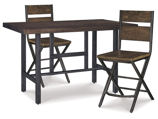 Kavara Counter Height Dining Table and 2 Barstools Ashley