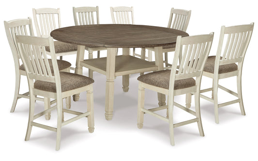 Bolanburg Counter Height Dining Table and 8 Barstools Ashley