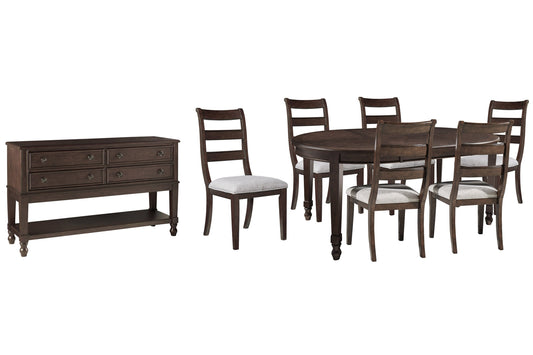 Adinton Dining Table and 6 Chairs with Storage Ashley