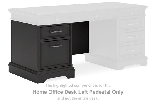 Beckincreek Home Office Desk Left Pedestal Ashley