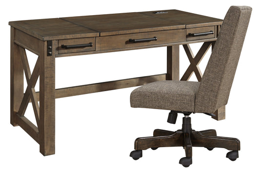Aldwin Home Office Desk with Chair Ashley
