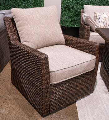Brook Ranch Outdoor Lounge Chair with Cushion Ashley