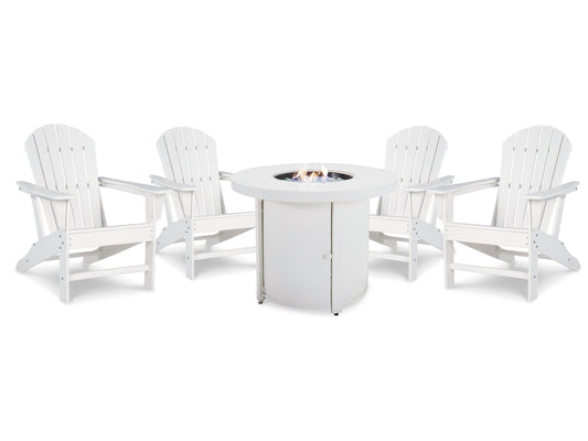 Sundown Treasure Outdoor Fire Pit Table and 4 Chairs Ashley