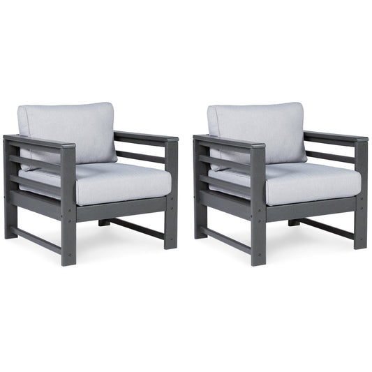 Amora Outdoor Lounge Chair with Cushion (Set of 2) Ashley