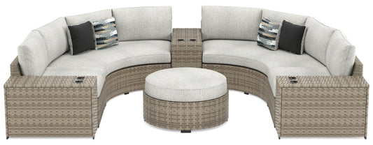 Calworth 7-Piece Outdoor Sectional with Ottoman Ashley