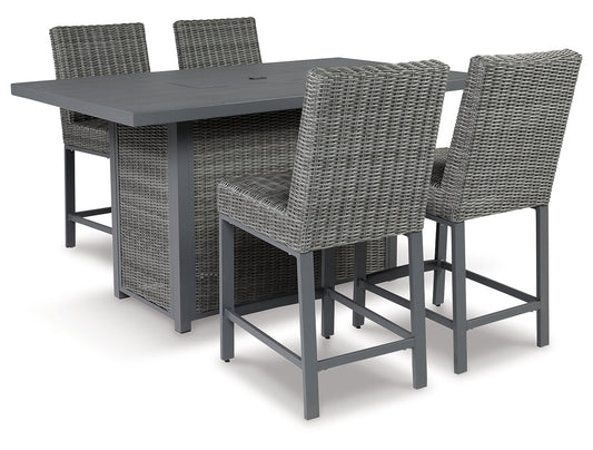 Palazzo Outdoor Counter Height Dining Table with 4 Barstools Ashley