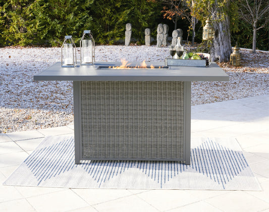 Palazzo Outdoor Bar Table with Fire Pit Ashley
