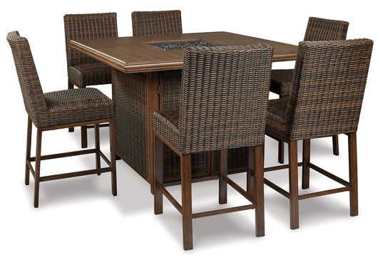 Paradise Trail Outdoor Dining Table and 6 Chairs Ashley