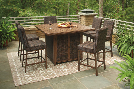 Paradise Trail Outdoor Dining Table and 6 Chairs Ashley