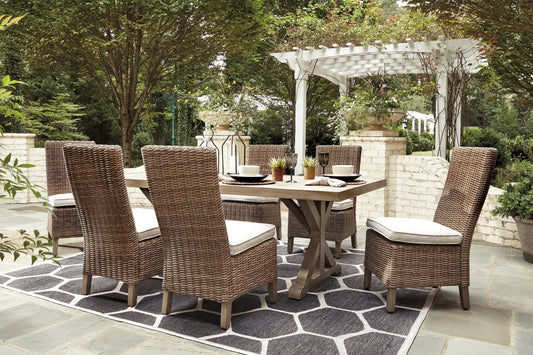 Beachcroft Outdoor Dining Table and 6 Chairs Ashley