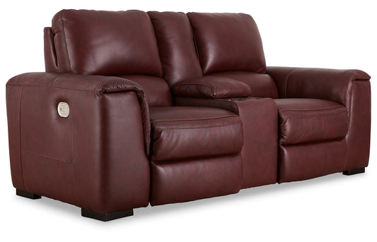 Alessandro Power Reclining Loveseat with Console Ashley
